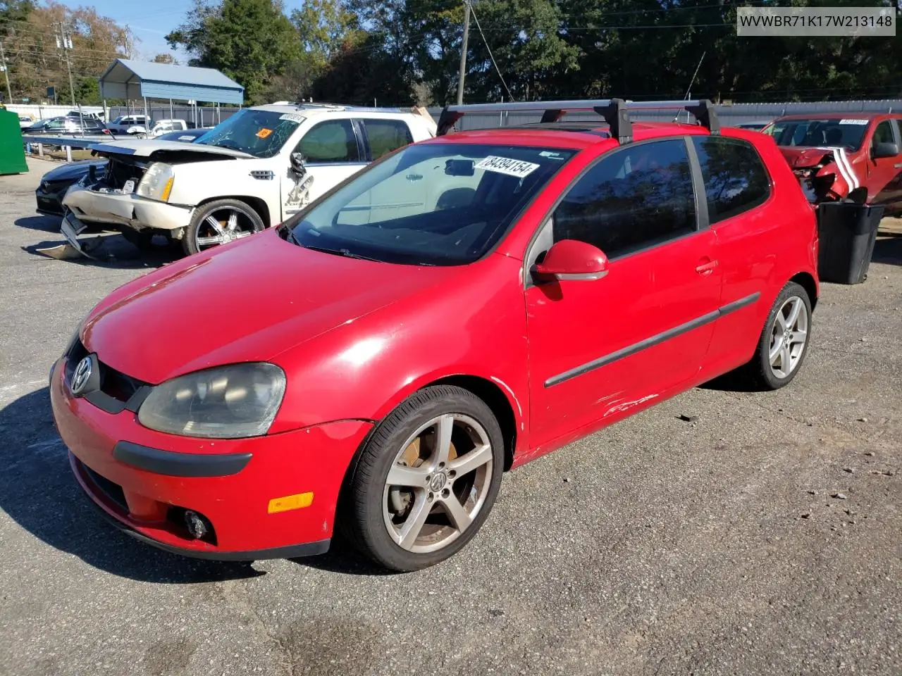 2007 Volkswagen Rabbit VIN: WVWBR71K17W213148 Lot: 54063985