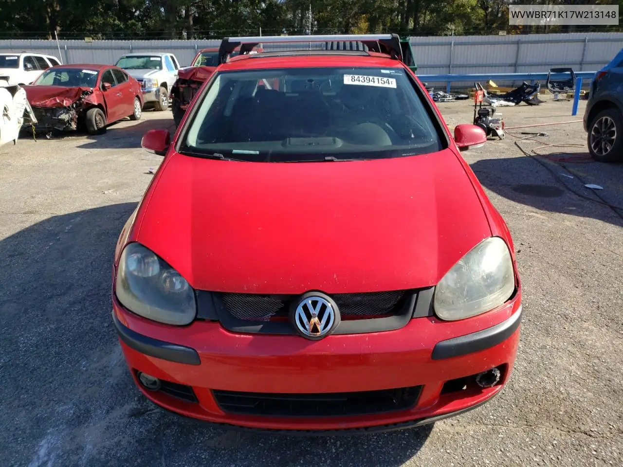 2007 Volkswagen Rabbit VIN: WVWBR71K17W213148 Lot: 54063985