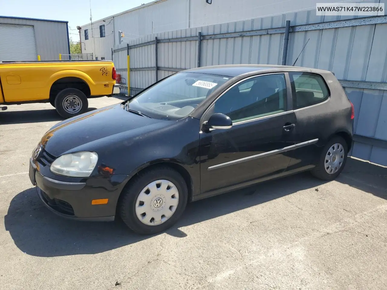 2007 Volkswagen Rabbit VIN: WVWAS71K47W223866 Lot: 56068885