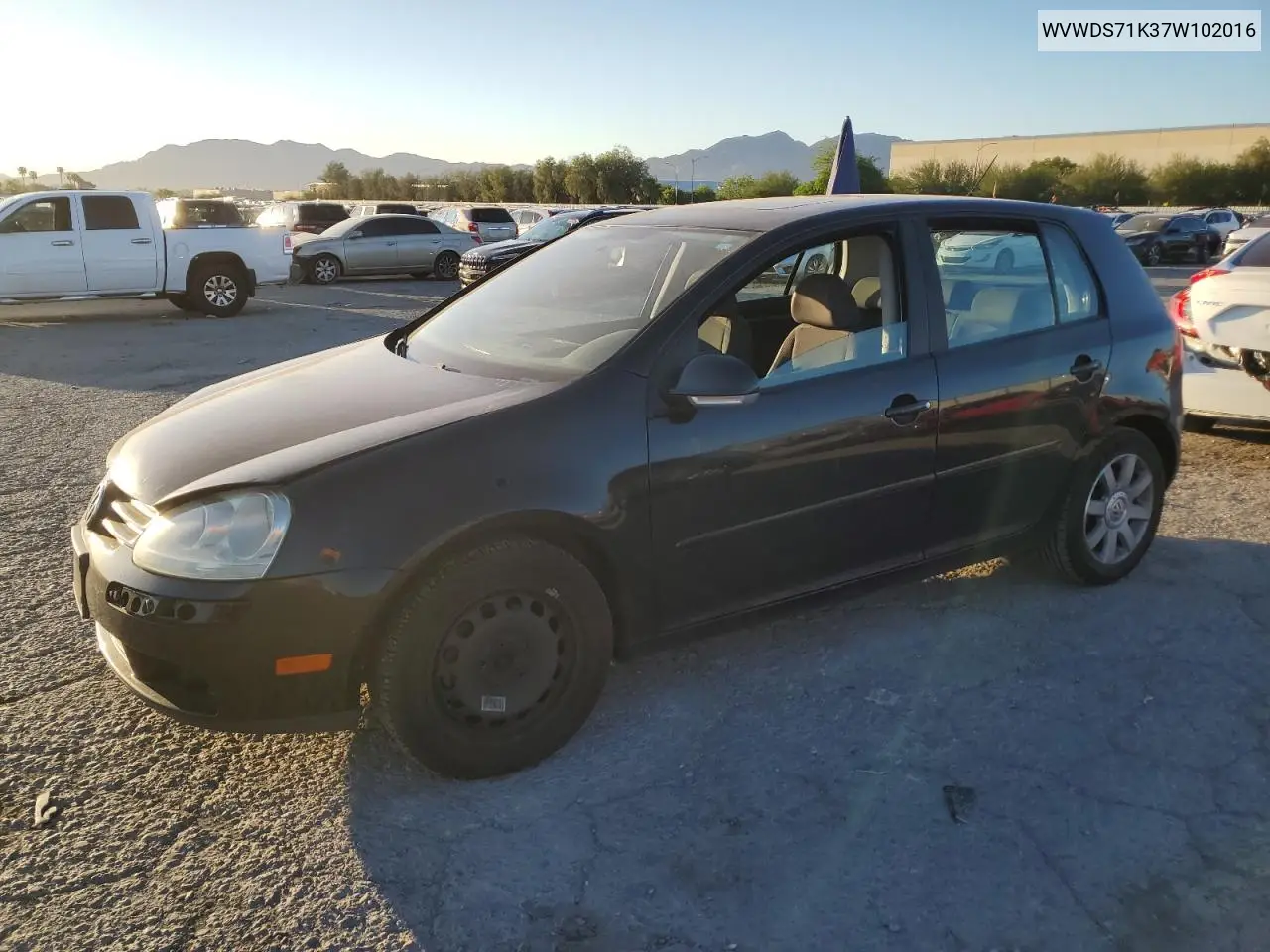 2007 Volkswagen Rabbit VIN: WVWDS71K37W102016 Lot: 56430335