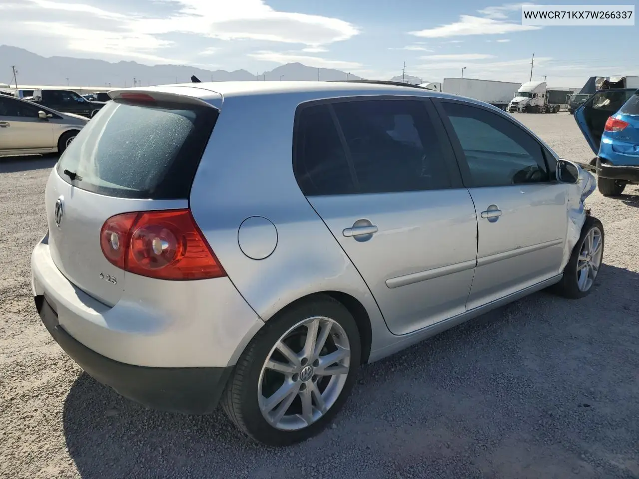 2007 Volkswagen Rabbit VIN: WVWCR71KX7W266337 Lot: 56886265
