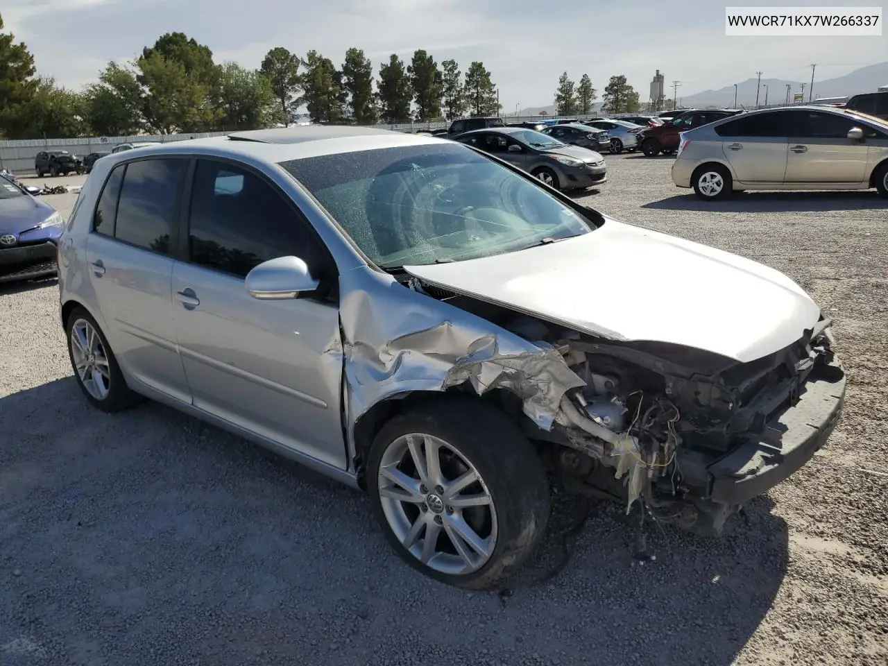 2007 Volkswagen Rabbit VIN: WVWCR71KX7W266337 Lot: 56886265