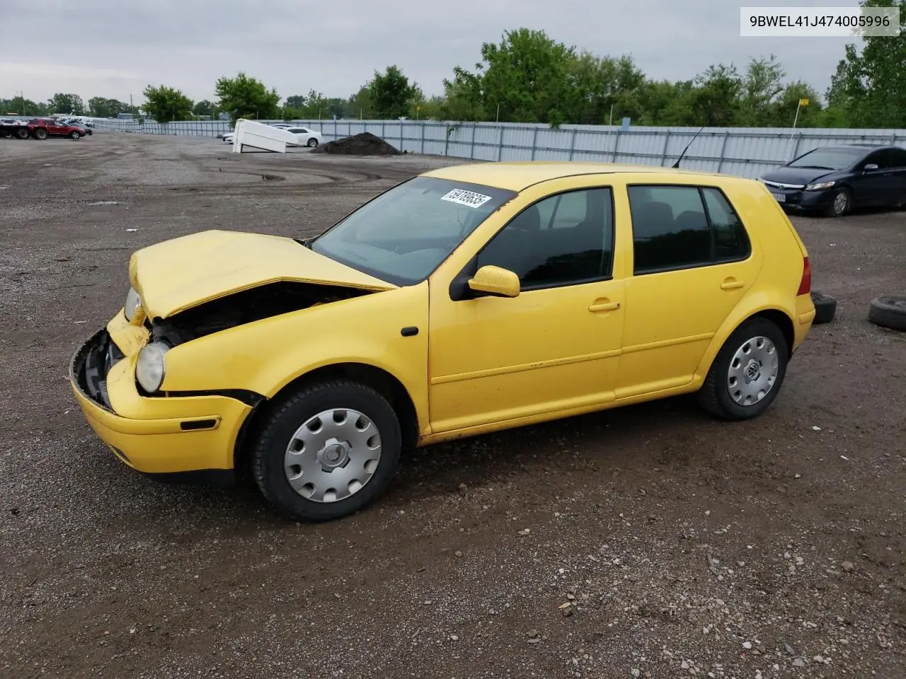 2007 Volkswagen City Golf VIN: 9BWEL41J474005996 Lot: 59789635