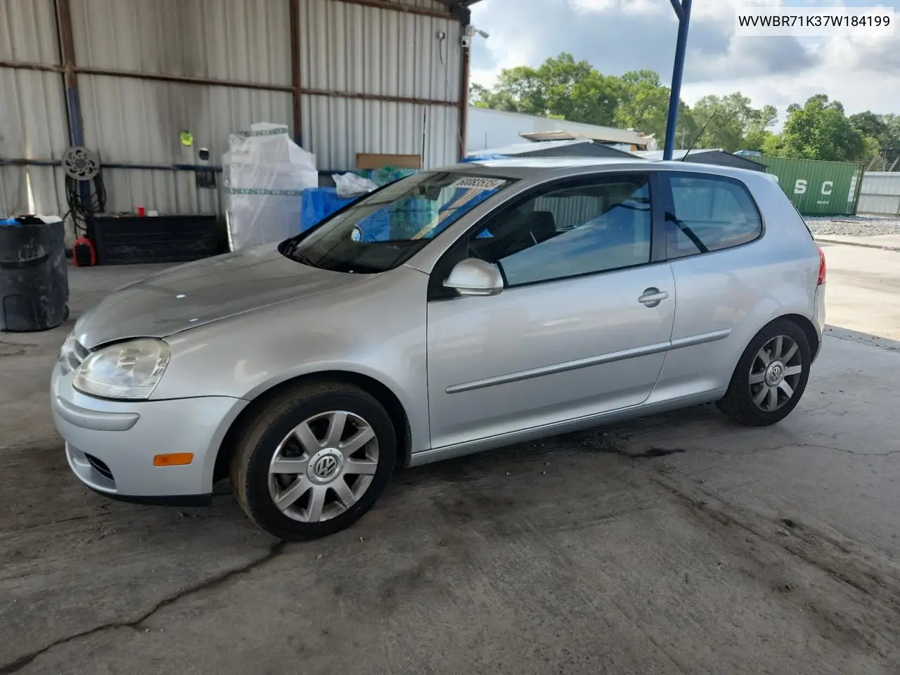 2007 Volkswagen Rabbit VIN: WVWBR71K37W184199 Lot: 60083535
