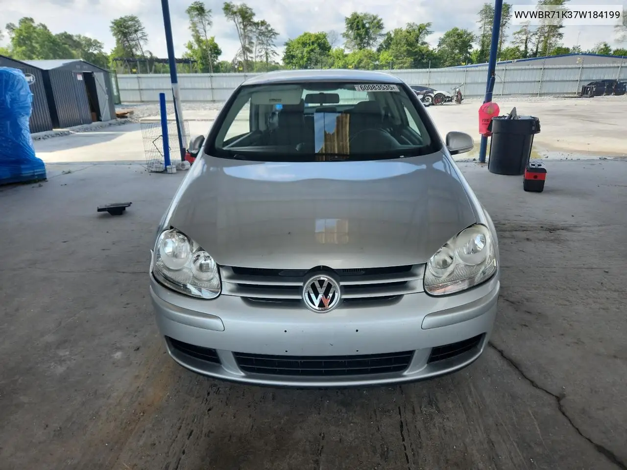 2007 Volkswagen Rabbit VIN: WVWBR71K37W184199 Lot: 60083535