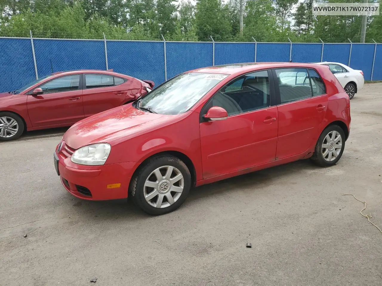 2007 Volkswagen Rabbit VIN: WVWDR71K17W072137 Lot: 60963775