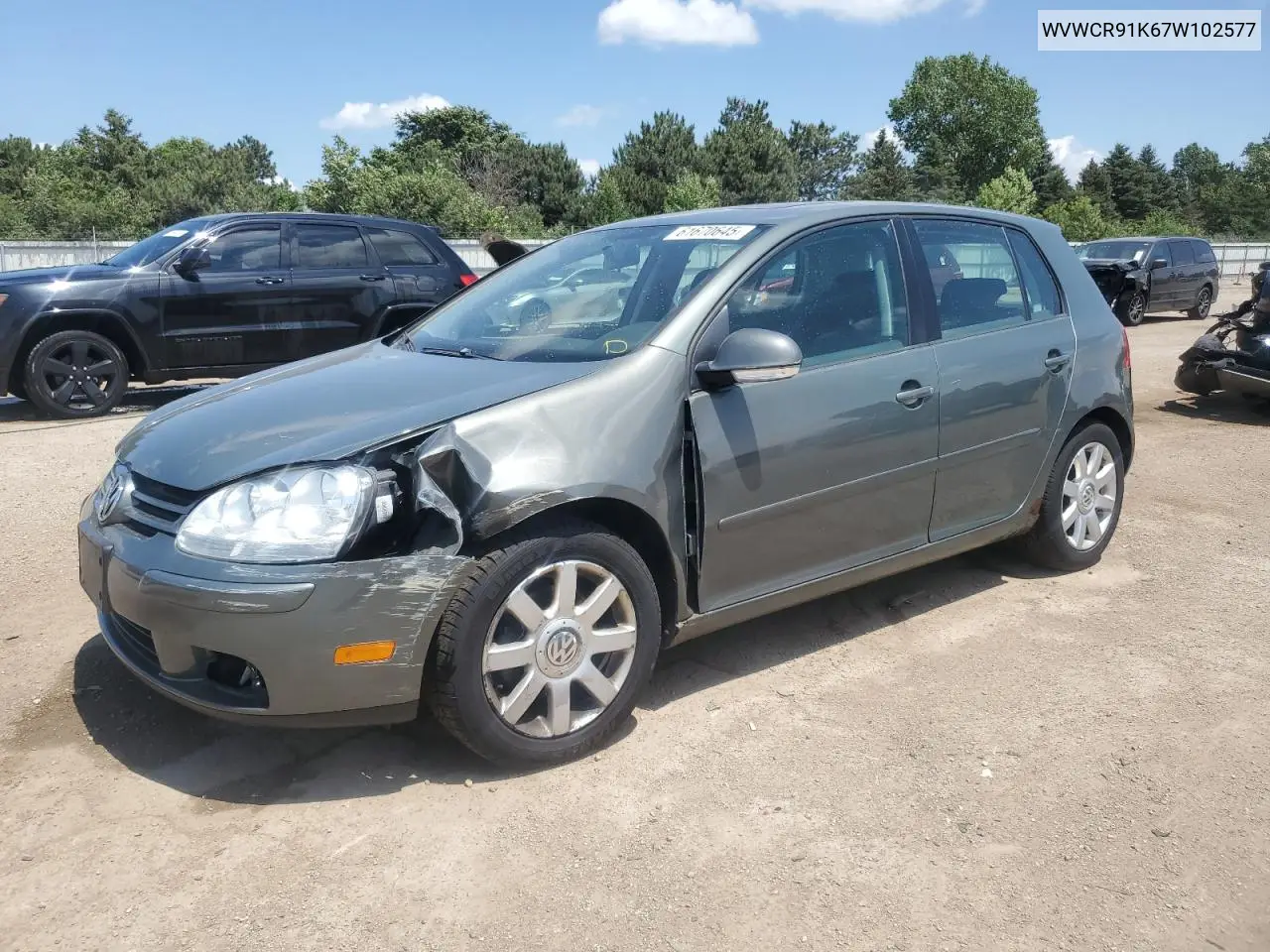 2007 Volkswagen Rabbit VIN: WVWCR91K67W102577 Lot: 61670645