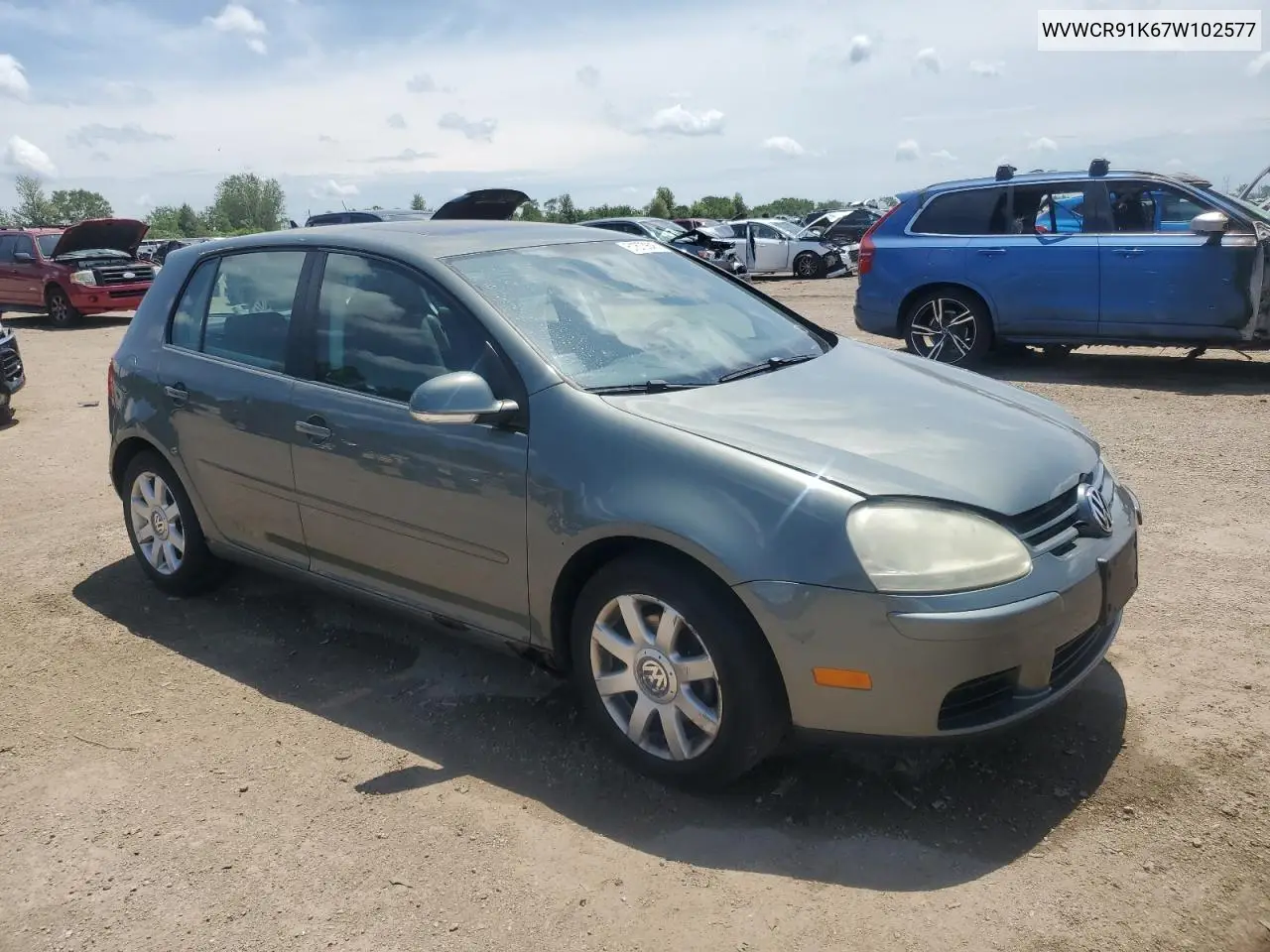 2007 Volkswagen Rabbit VIN: WVWCR91K67W102577 Lot: 61670645