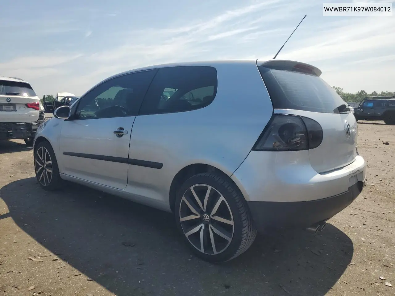2007 Volkswagen Rabbit VIN: WVWBR71K97W084012 Lot: 62156695