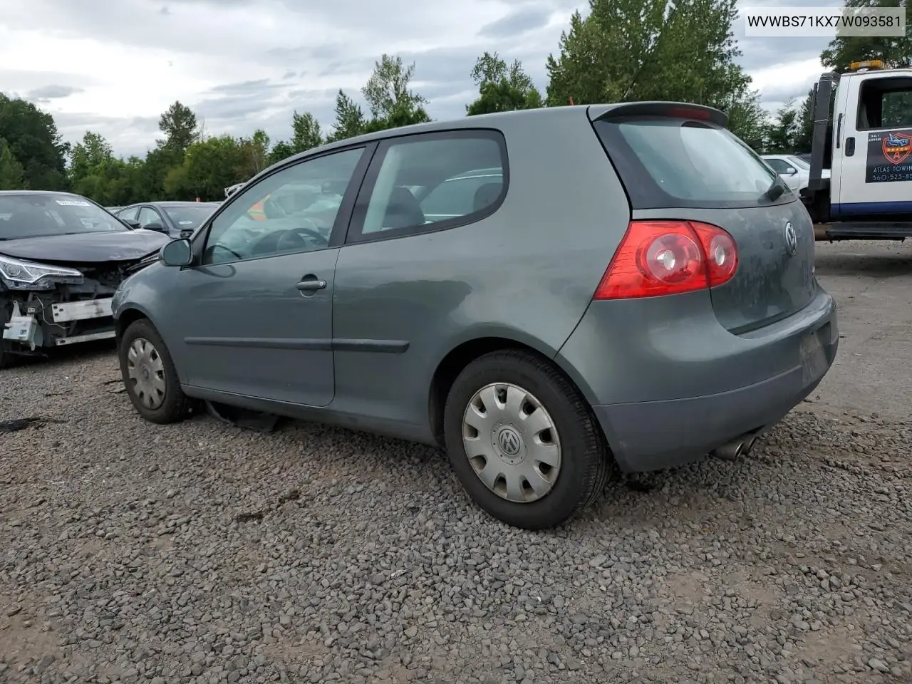 2007 Volkswagen Rabbit VIN: WVWBS71KX7W093581 Lot: 62198235