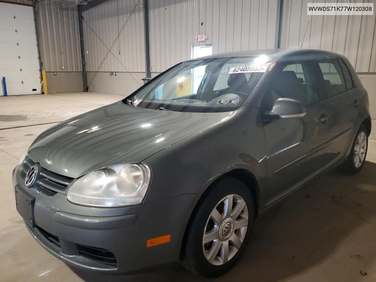 2007 Volkswagen Rabbit VIN: WVWDS71K77W120308 Lot: 62408865