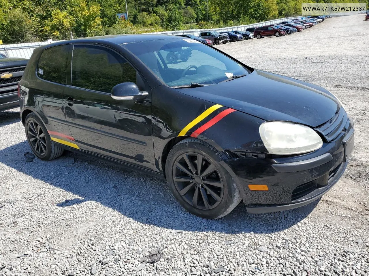 2007 Volkswagen Rabbit VIN: WVWAR71K57W212337 Lot: 70983594