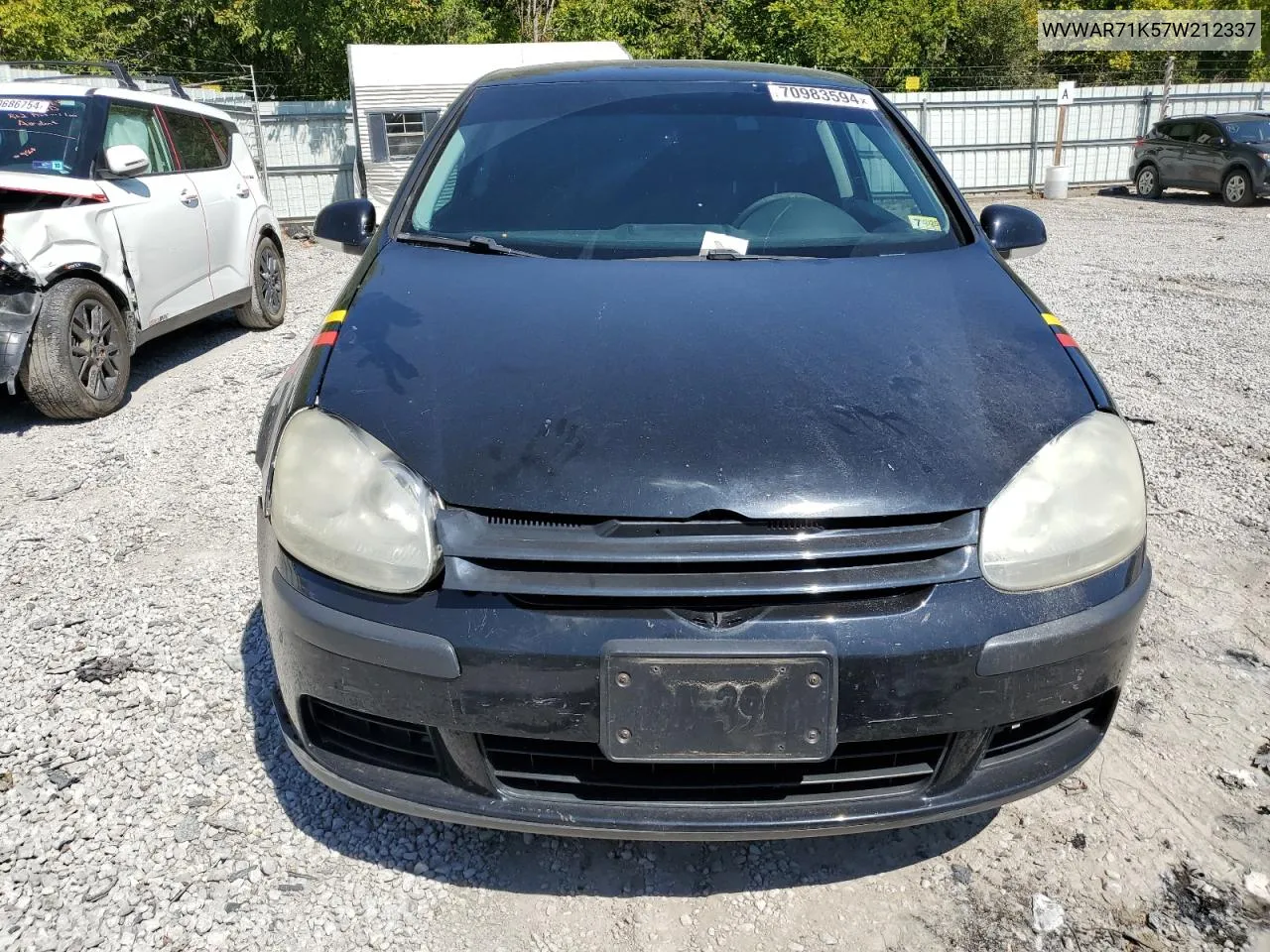 2007 Volkswagen Rabbit VIN: WVWAR71K57W212337 Lot: 70983594