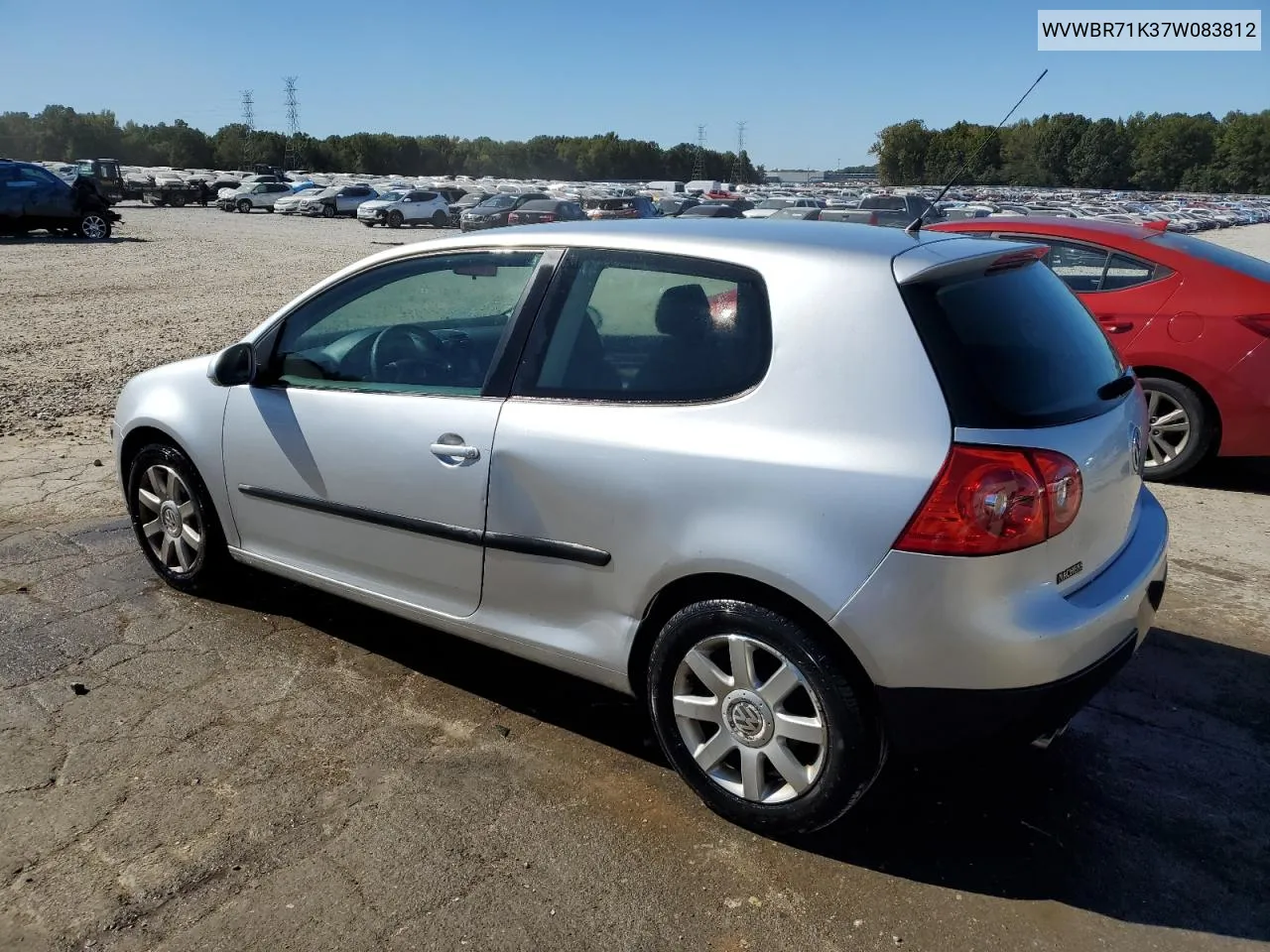 2007 Volkswagen Rabbit VIN: WVWBR71K37W083812 Lot: 76246054