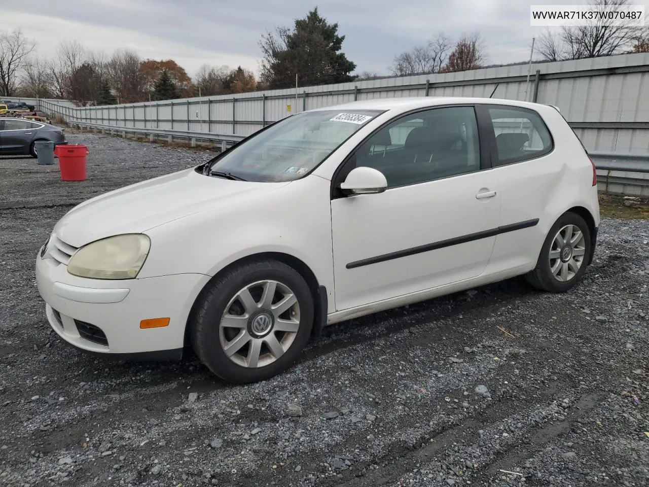 2007 Volkswagen Rabbit VIN: WVWAR71K37W070487 Lot: 82368384