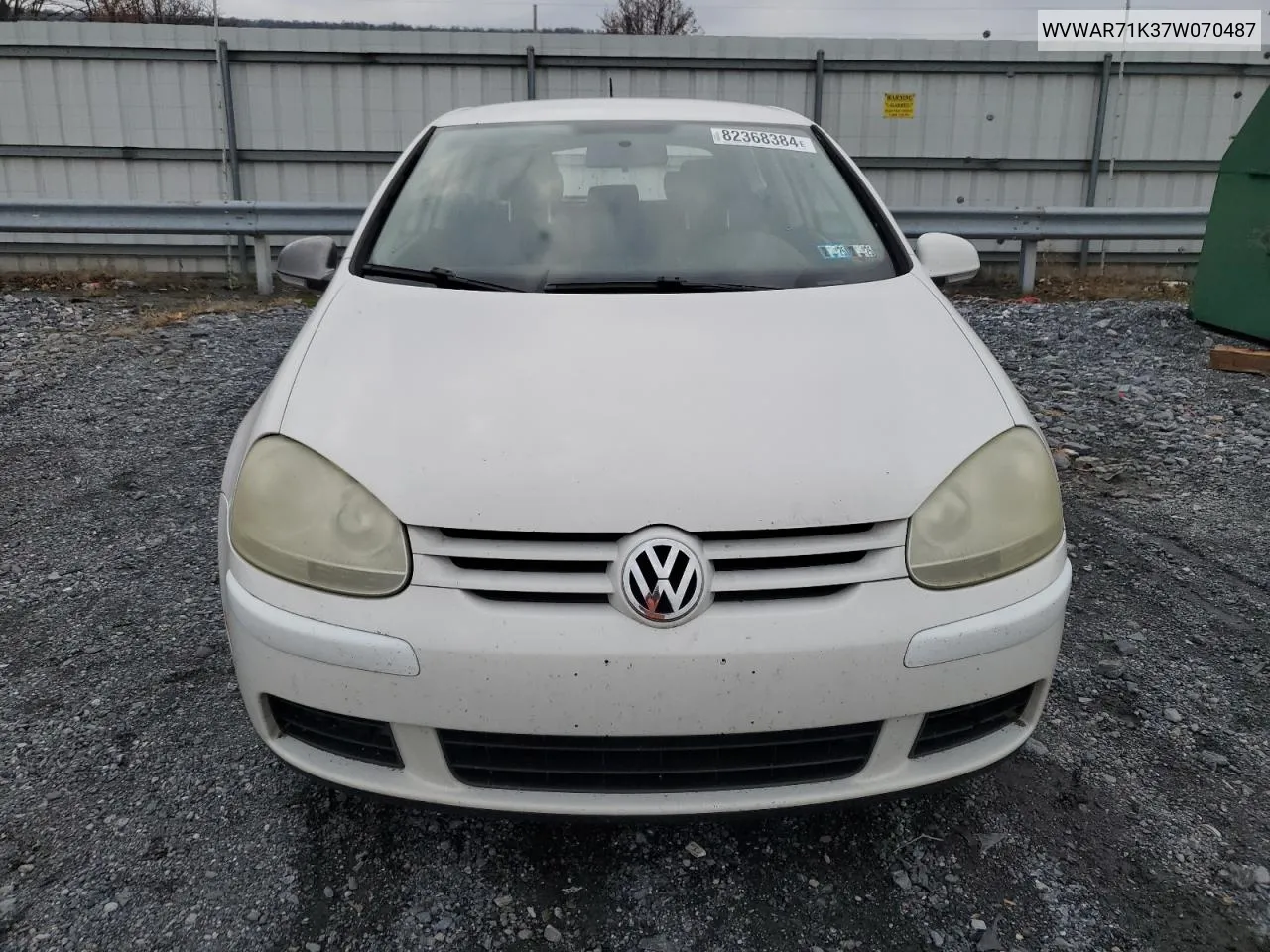 2007 Volkswagen Rabbit VIN: WVWAR71K37W070487 Lot: 82368384