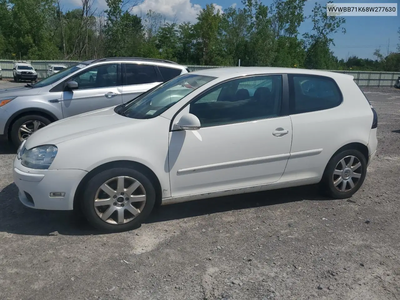 2008 Volkswagen Rabbit VIN: WVWBB71K68W277630 Lot: 63021155