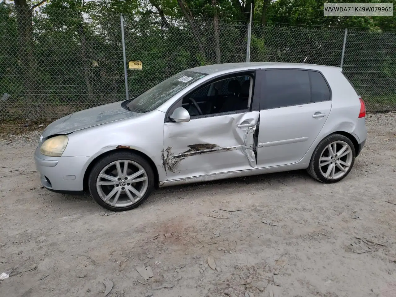 2009 Volkswagen Rabbit VIN: WVWDA71K49W079965 Lot: 55434955