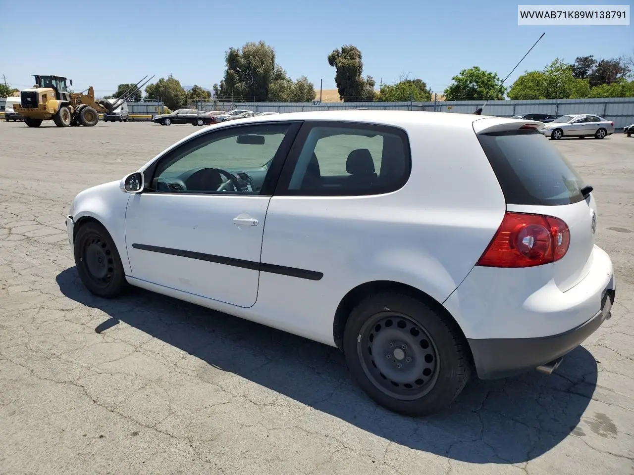 2009 Volkswagen Rabbit VIN: WVWAB71K89W138791 Lot: 62790565