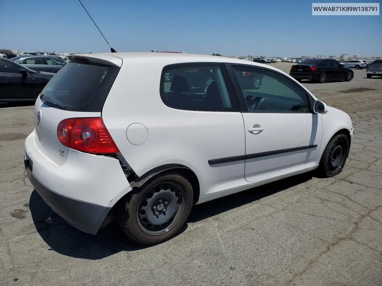 2009 Volkswagen Rabbit VIN: WVWAB71K89W138791 Lot: 62790565