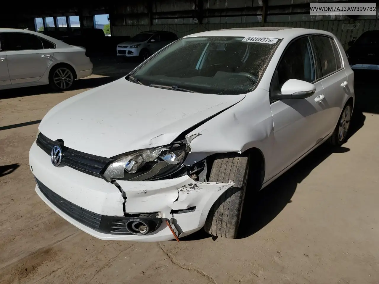 2010 Volkswagen Golf VIN: WVWDM7AJ3AW399782 Lot: 54205975