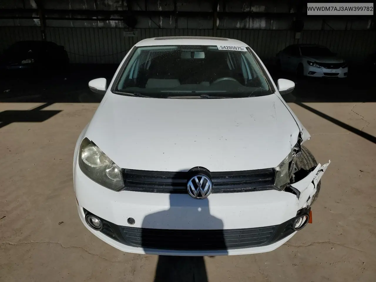 2010 Volkswagen Golf VIN: WVWDM7AJ3AW399782 Lot: 54205975