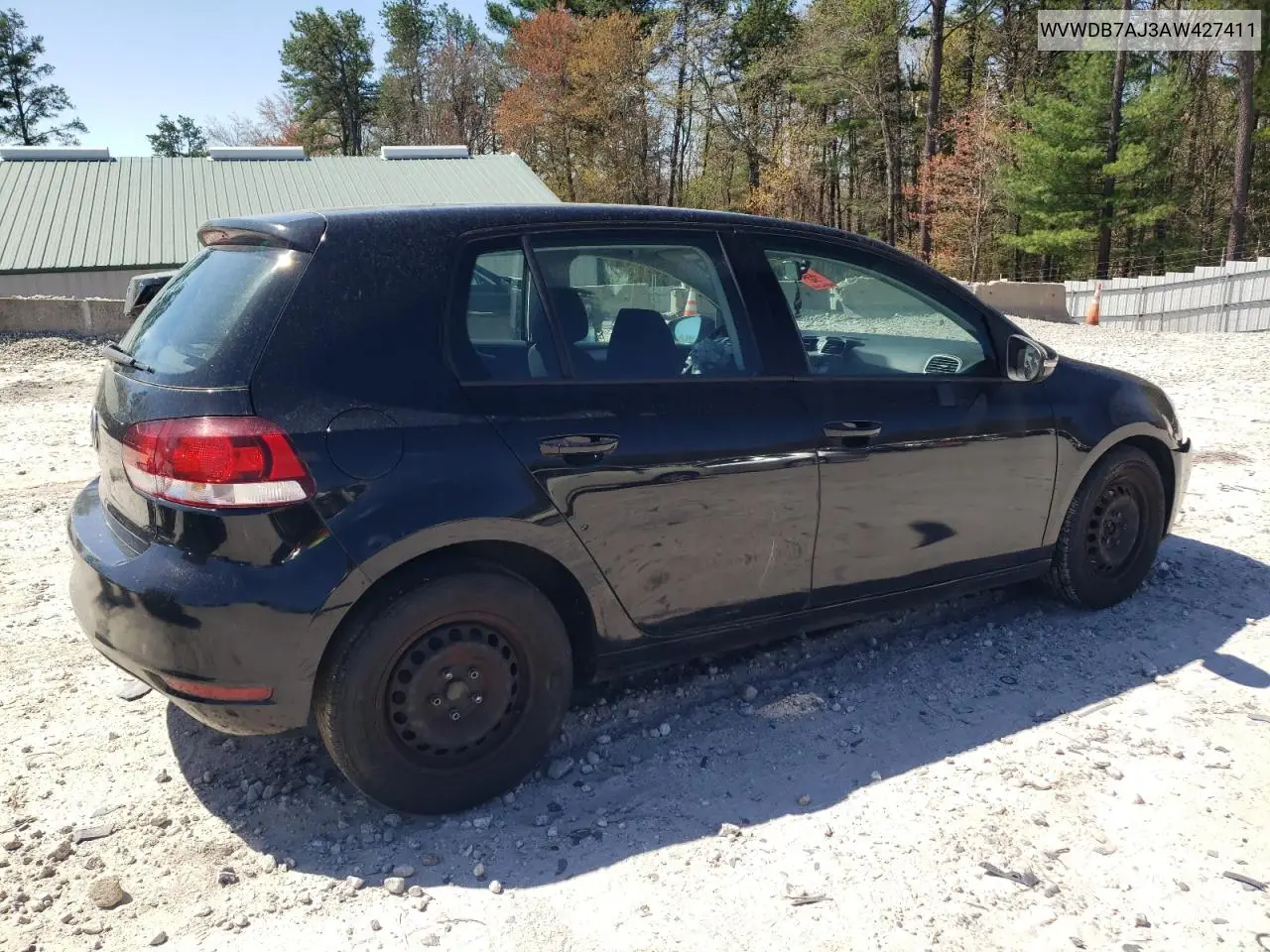 2010 Volkswagen Golf VIN: WVWDB7AJ3AW427411 Lot: 55224765