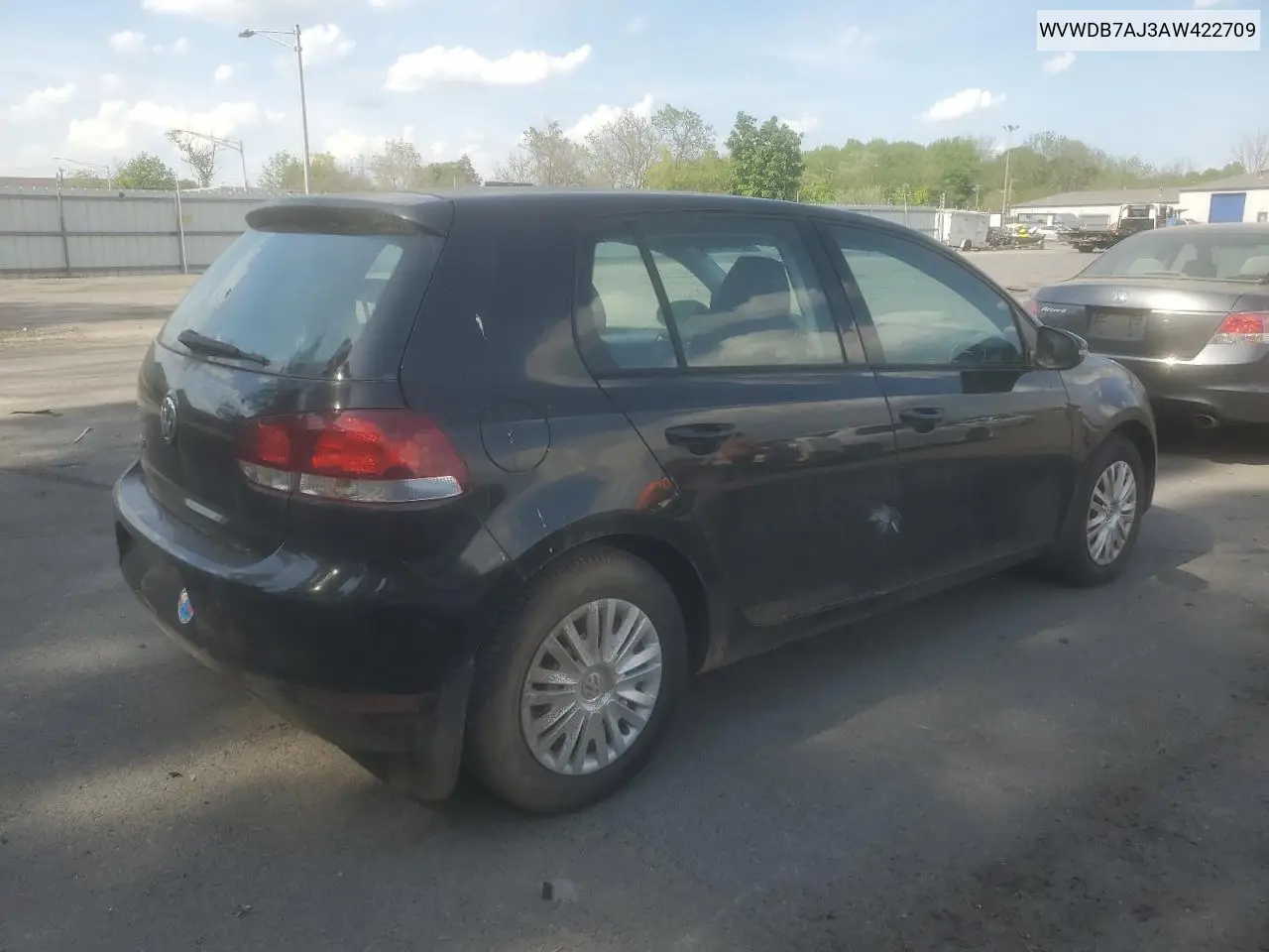 2010 Volkswagen Golf VIN: WVWDB7AJ3AW422709 Lot: 55477875