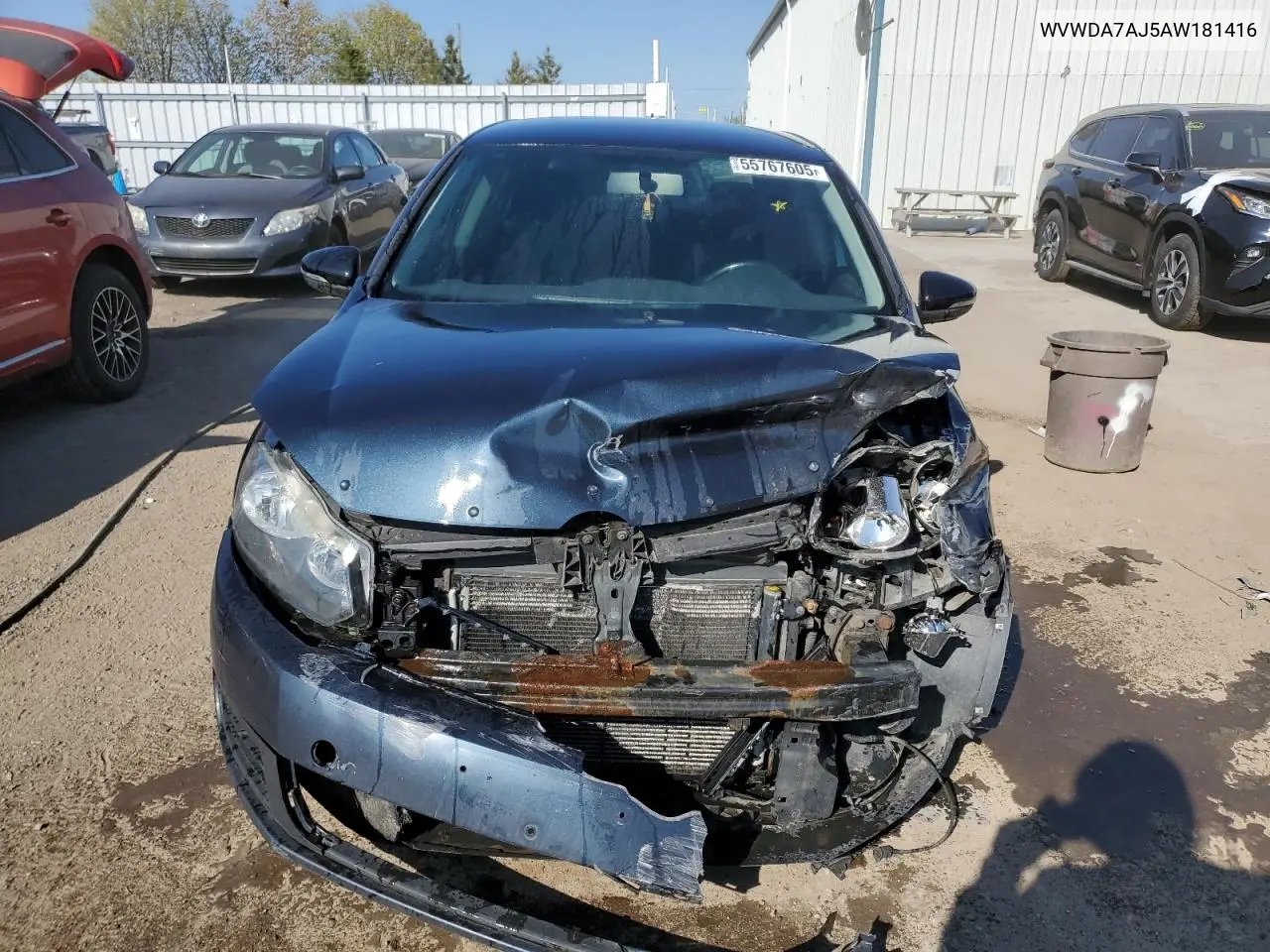 2010 Volkswagen Golf VIN: WVWDA7AJ5AW181416 Lot: 55767605