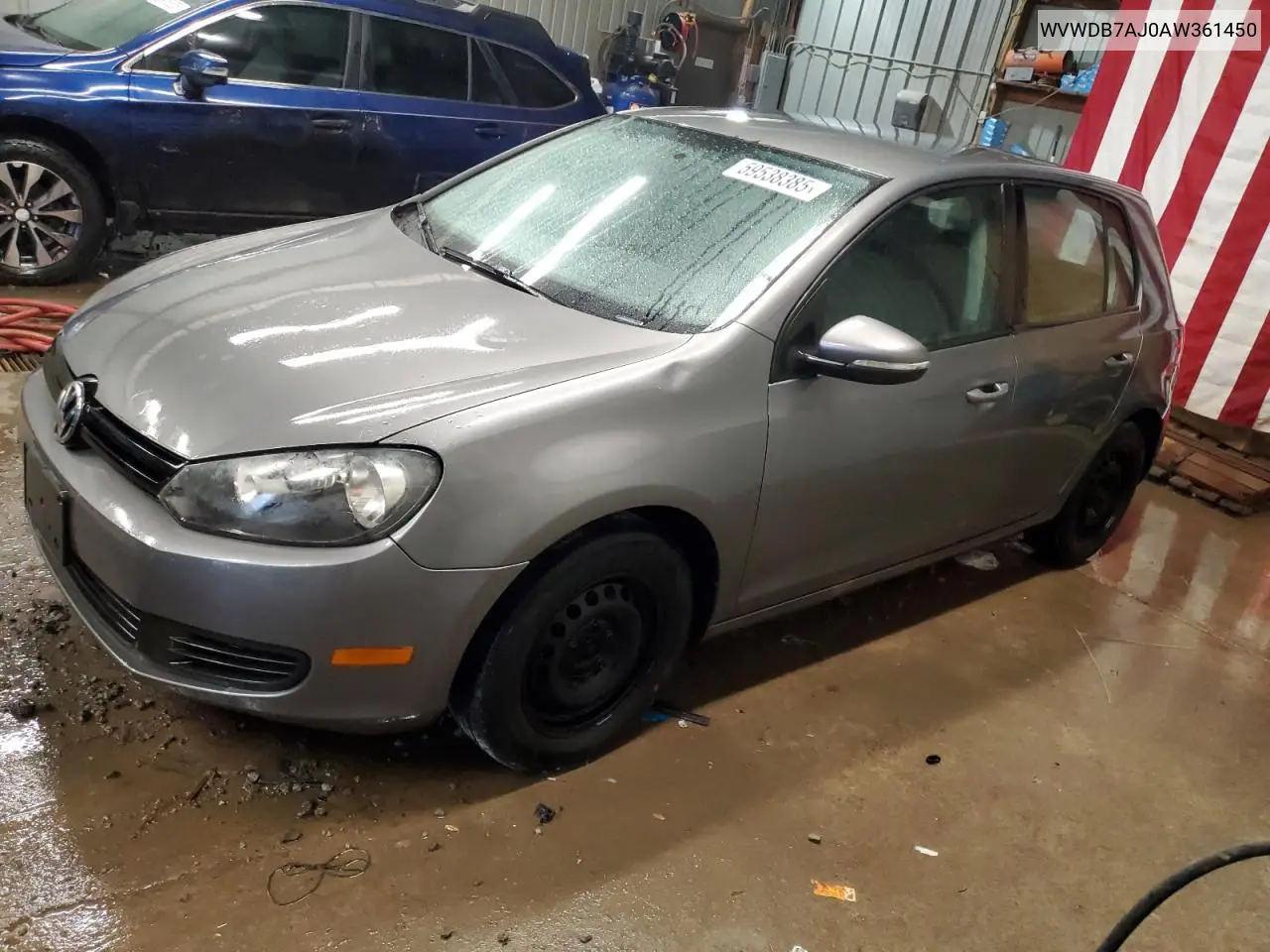 2010 Volkswagen Golf VIN: WVWDB7AJ0AW361450 Lot: 59538385