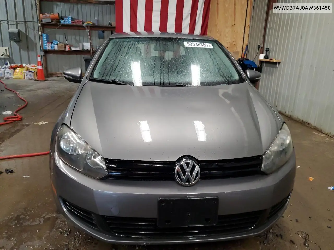 2010 Volkswagen Golf VIN: WVWDB7AJ0AW361450 Lot: 59538385