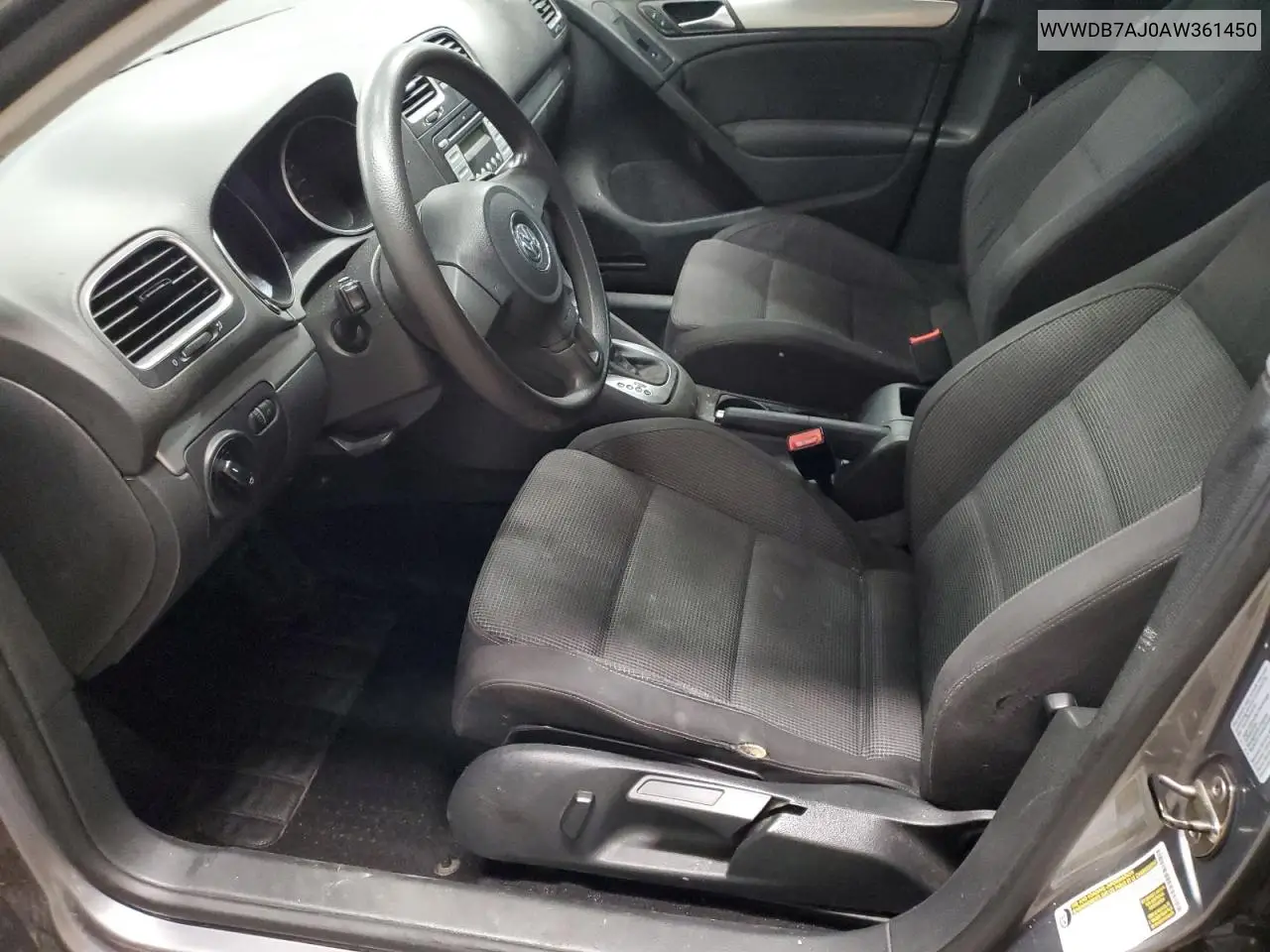 2010 Volkswagen Golf VIN: WVWDB7AJ0AW361450 Lot: 59538385