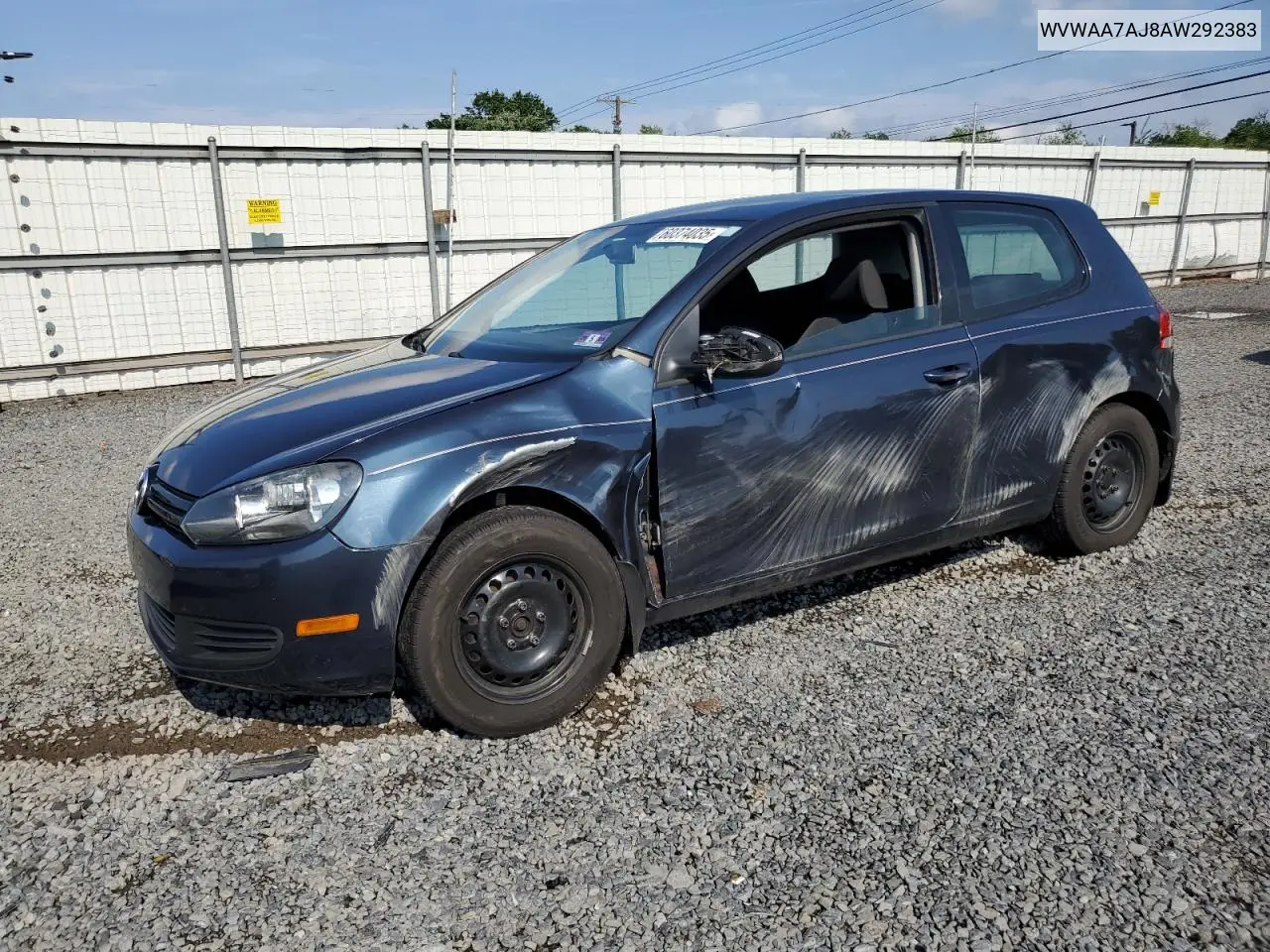 2010 Volkswagen Golf VIN: WVWAA7AJ8AW292383 Lot: 60374035