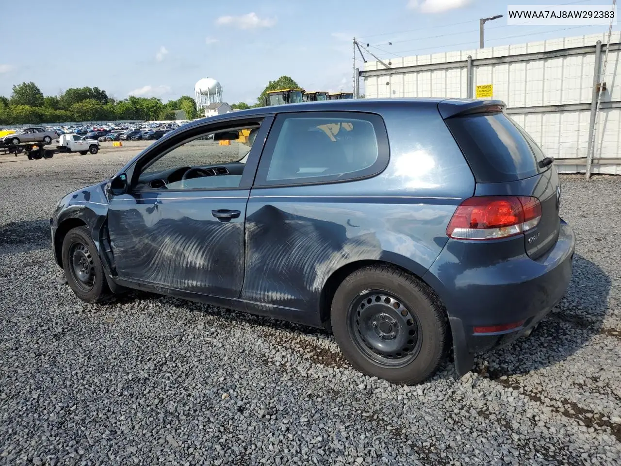 2010 Volkswagen Golf VIN: WVWAA7AJ8AW292383 Lot: 60374035