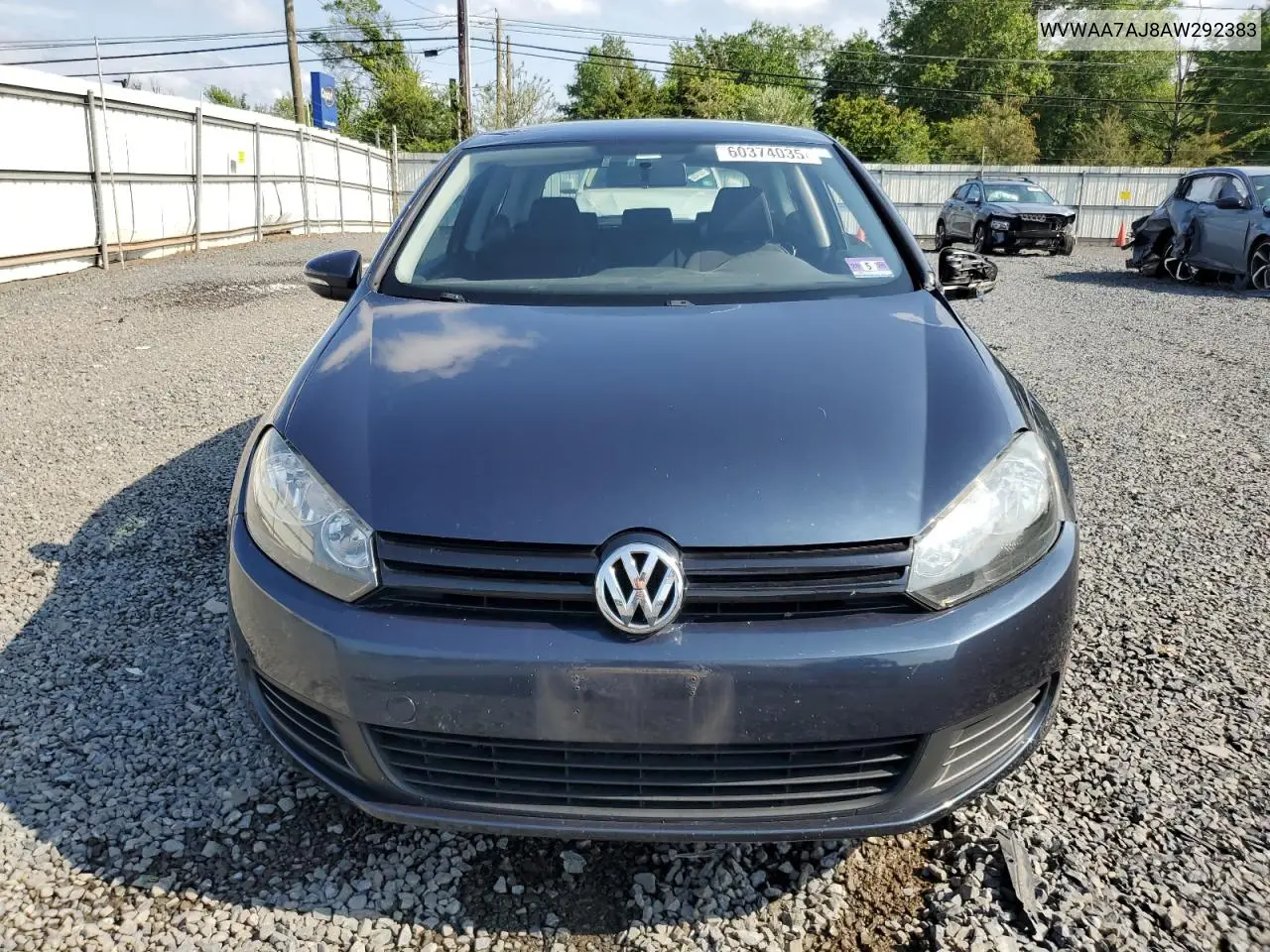 2010 Volkswagen Golf VIN: WVWAA7AJ8AW292383 Lot: 60374035