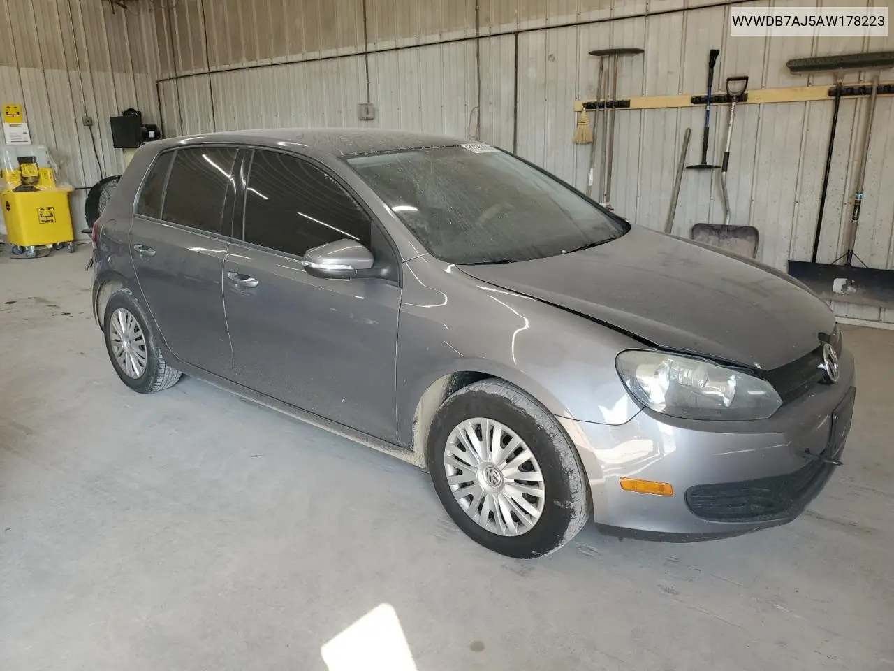 2010 Volkswagen Golf VIN: WVWDB7AJ5AW178223 Lot: 61196265