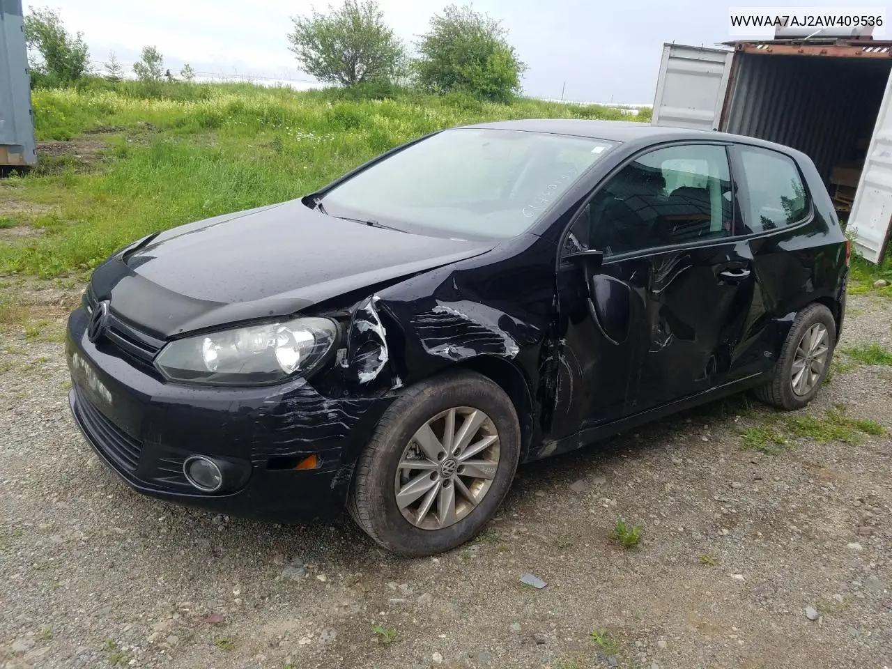 2010 Volkswagen Golf VIN: WVWAA7AJ2AW409536 Lot: 61982155