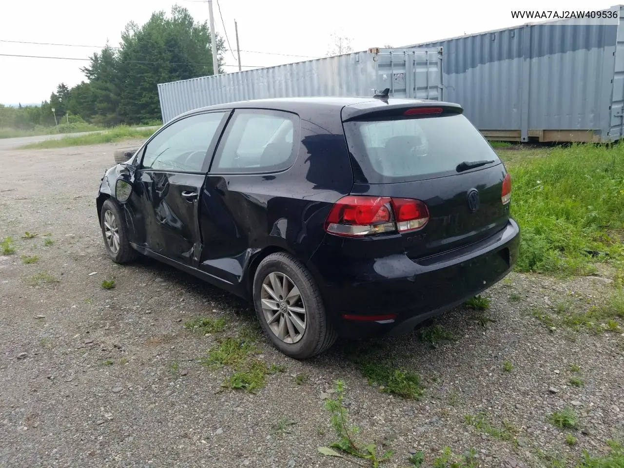 2010 Volkswagen Golf VIN: WVWAA7AJ2AW409536 Lot: 61982155