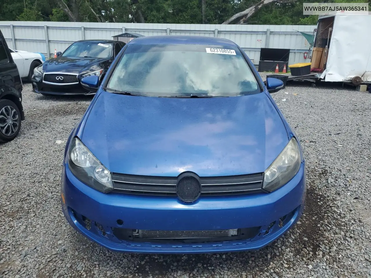 2010 Volkswagen Golf VIN: WVWBB7AJ5AW365341 Lot: 62310855