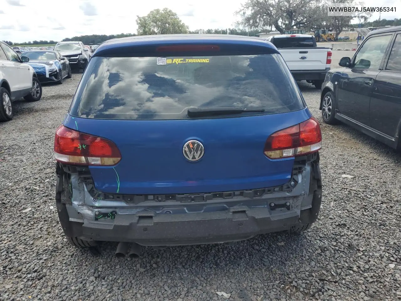 2010 Volkswagen Golf VIN: WVWBB7AJ5AW365341 Lot: 62310855