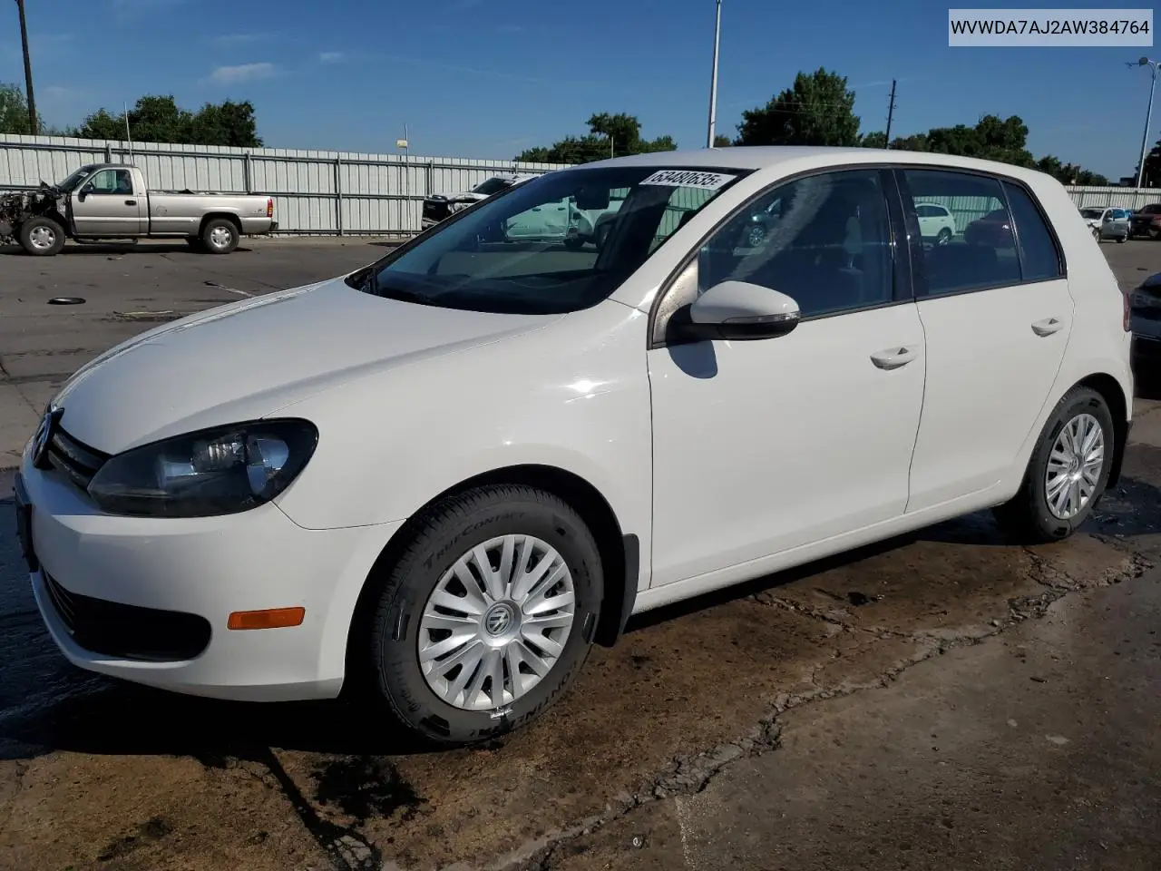 2010 Volkswagen Golf VIN: WVWDA7AJ2AW384764 Lot: 63480635