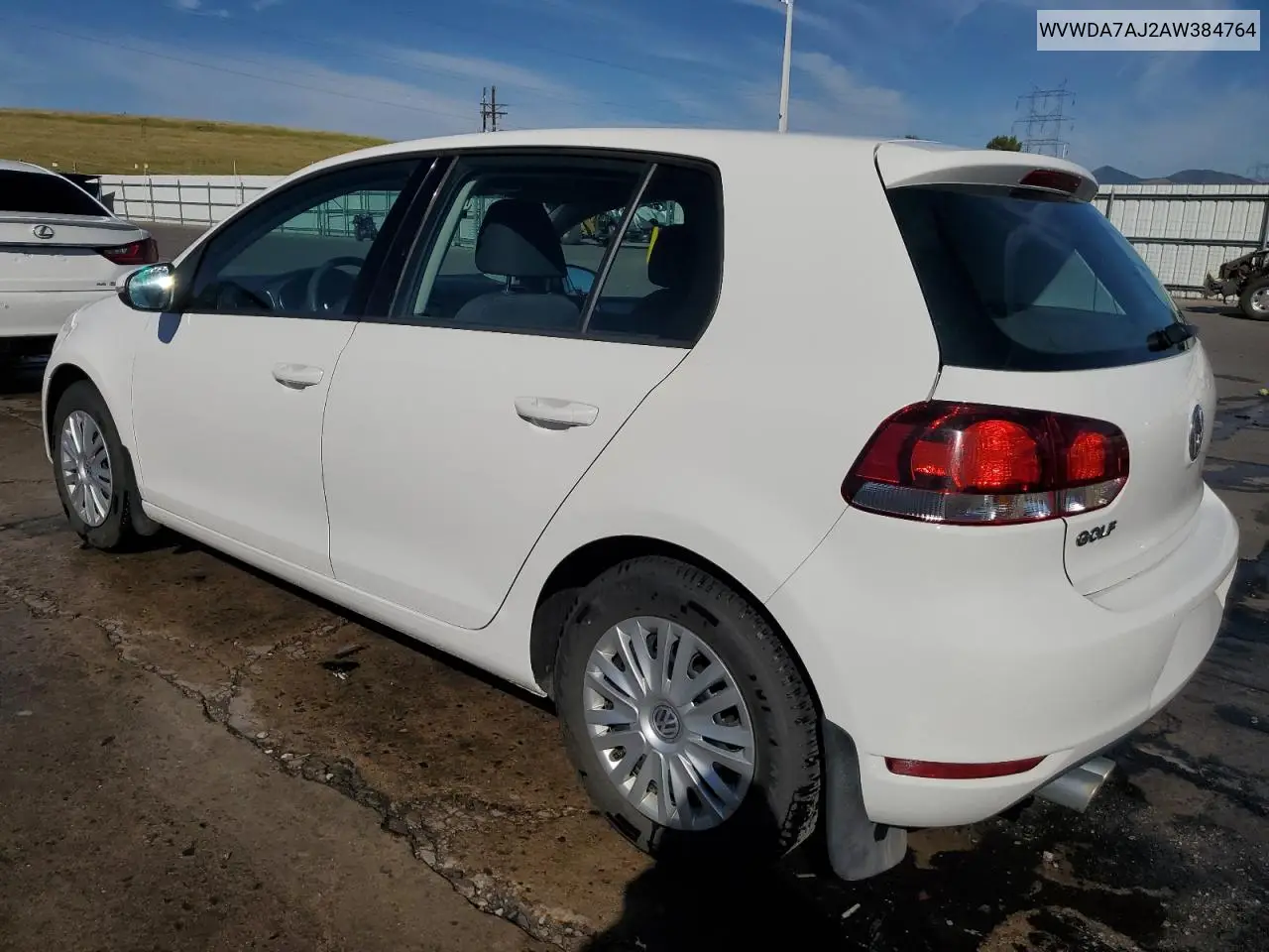 2010 Volkswagen Golf VIN: WVWDA7AJ2AW384764 Lot: 63480635