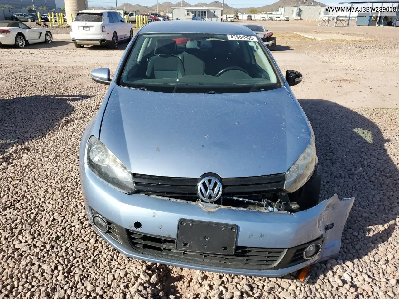 2011 Volkswagen Golf VIN: WVWMM7AJ3BW289008 Lot: 47688905