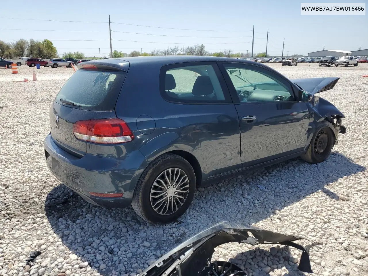 2011 Volkswagen Golf VIN: WVWBB7AJ7BW016456 Lot: 50211055