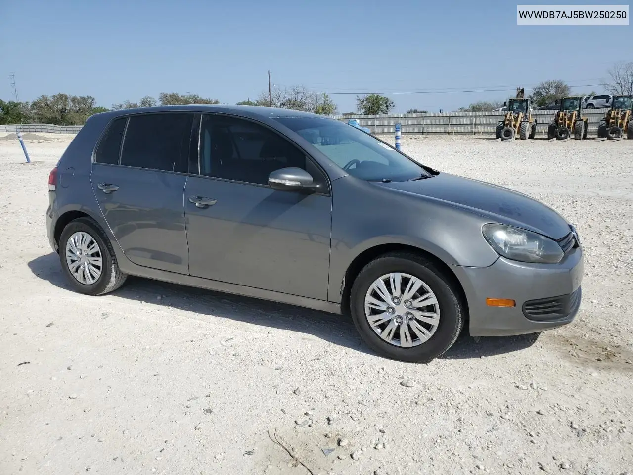 2011 Volkswagen Golf VIN: WVWDB7AJ5BW250250 Lot: 50260995