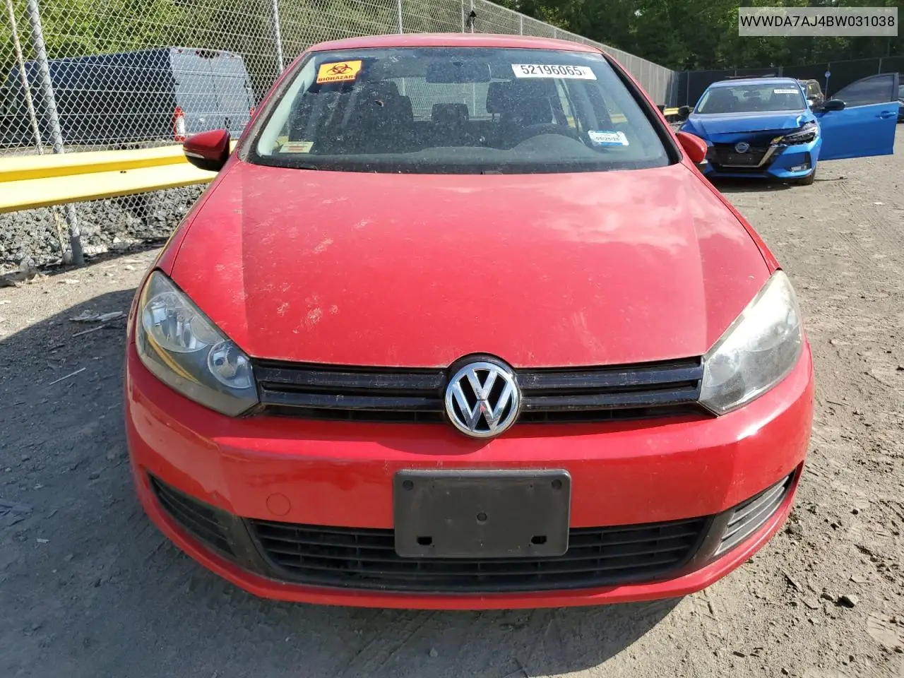 2011 Volkswagen Golf VIN: WVWDA7AJ4BW031038 Lot: 52196065