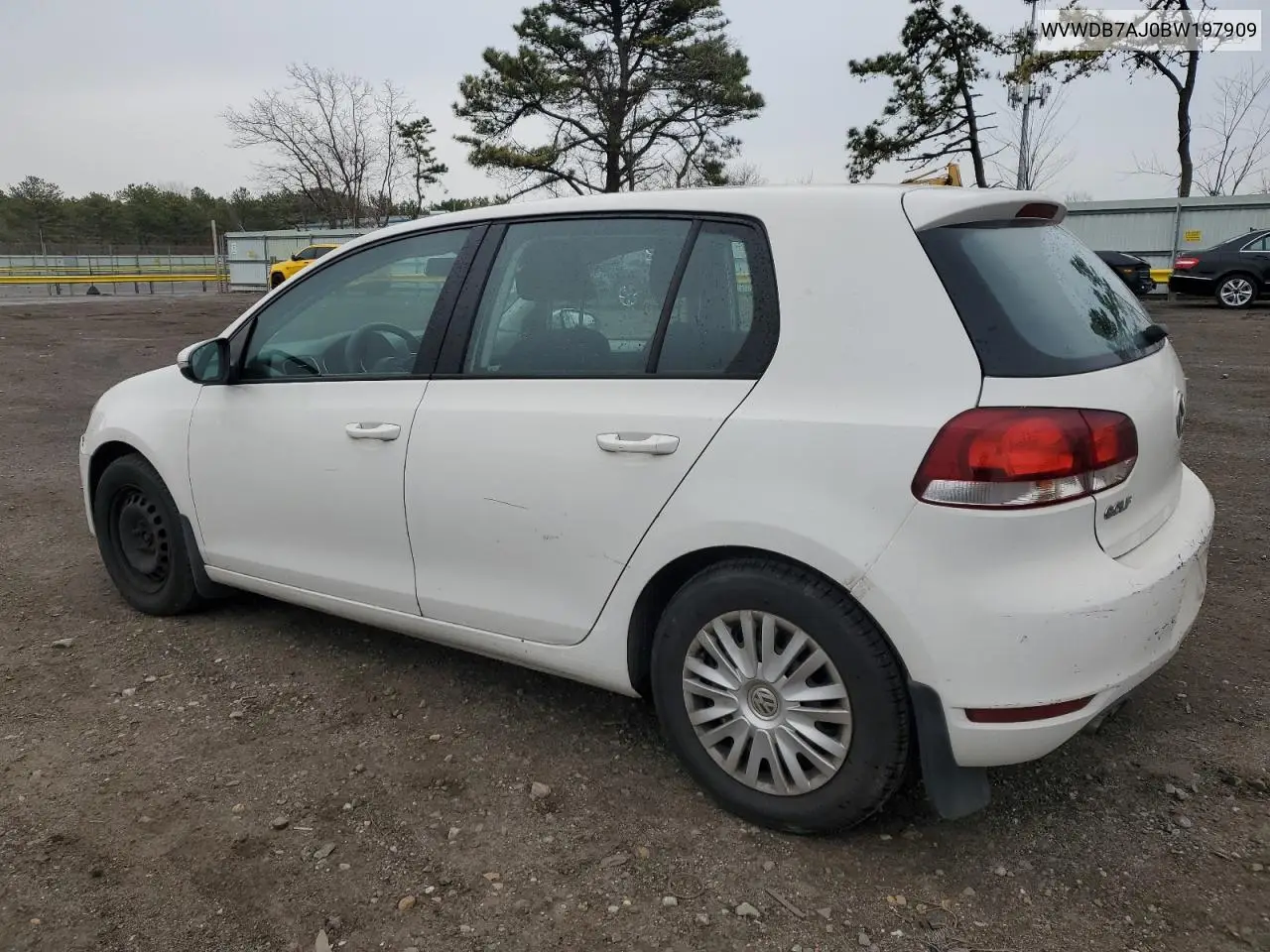 2011 Volkswagen Golf VIN: WVWDB7AJ0BW197909 Lot: 53143055