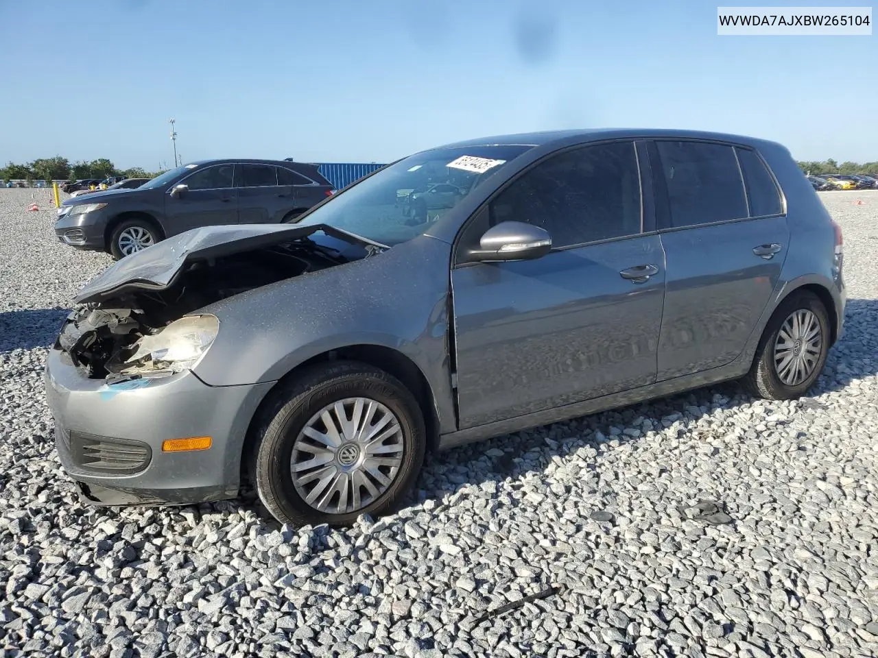 2011 Volkswagen Golf VIN: WVWDA7AJXBW265104 Lot: 55124435