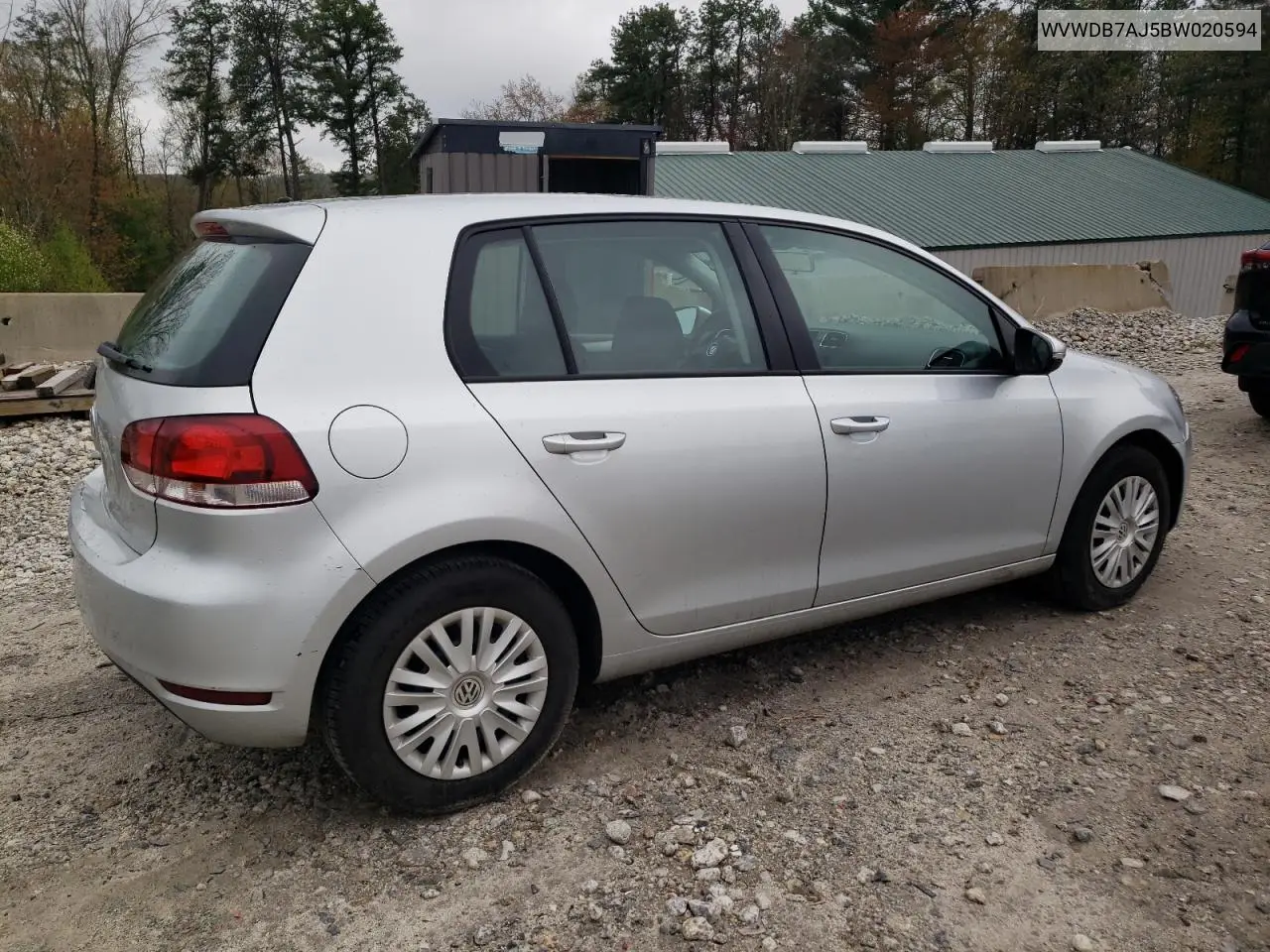 2011 Volkswagen Golf VIN: WVWDB7AJ5BW020594 Lot: 55395445