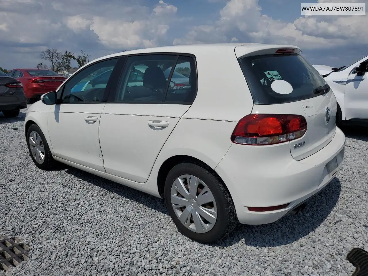 2011 Volkswagen Golf VIN: WVWDA7AJ7BW307891 Lot: 56596585